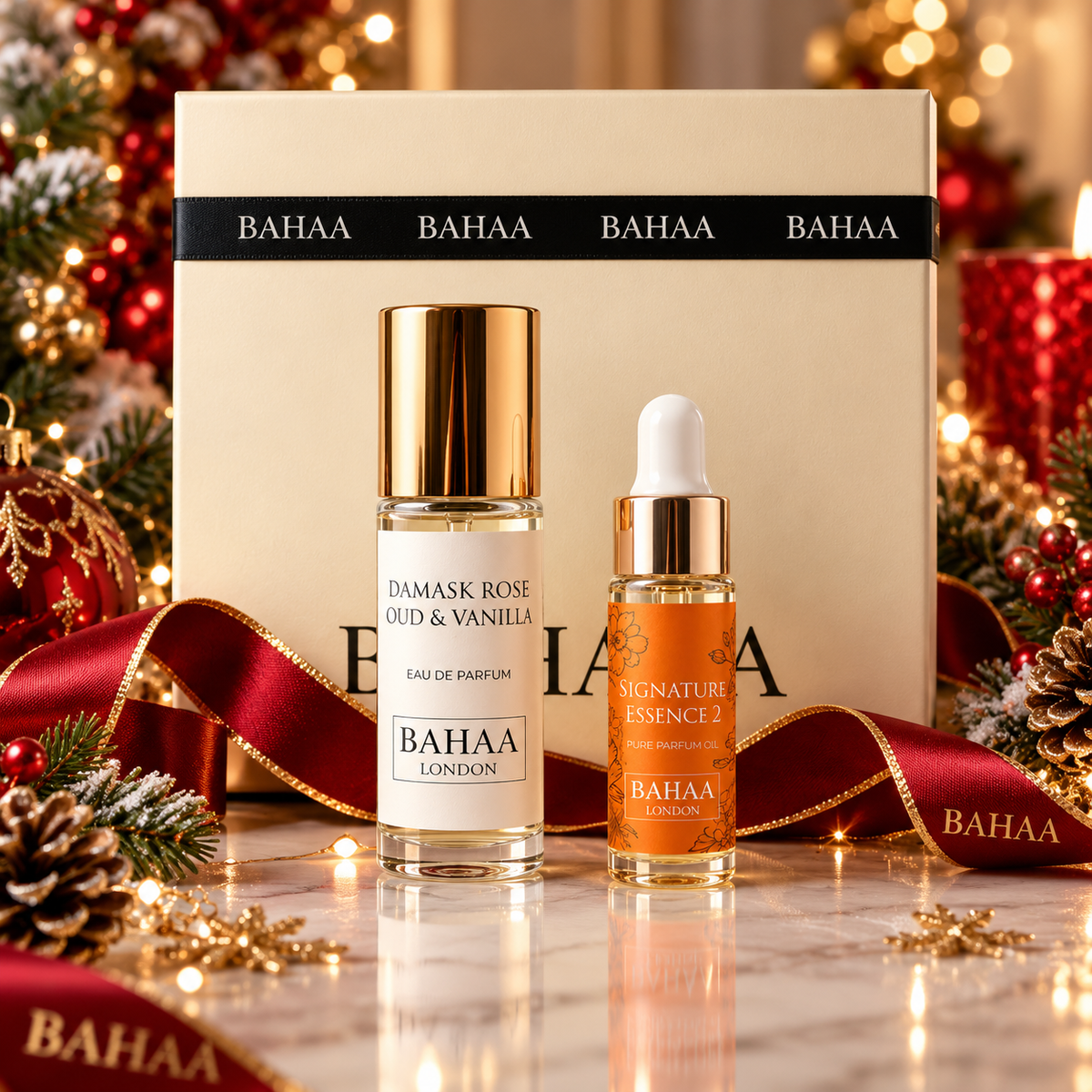 Damask Rose, Oud & Vanilla × Essence 2 | Luxury Fragrance Layering Gift Set
